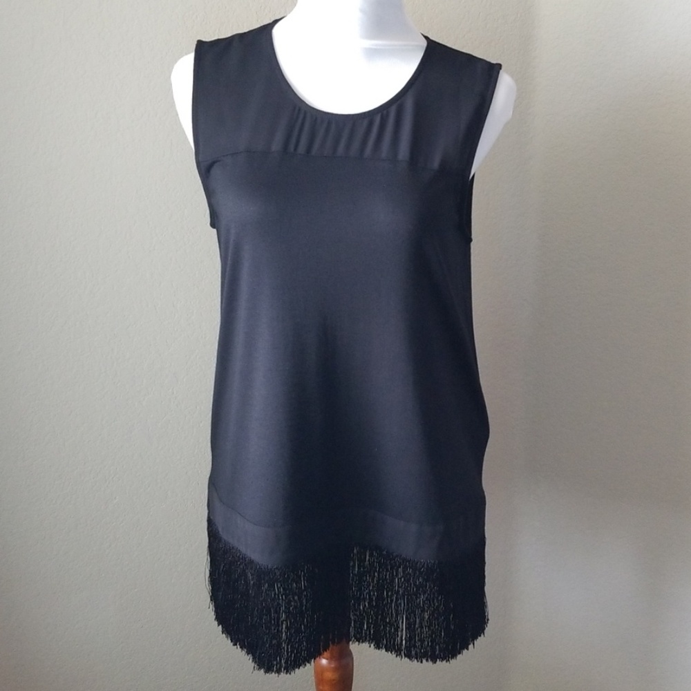 J. Crew Sleevless Fringe Tunic Top